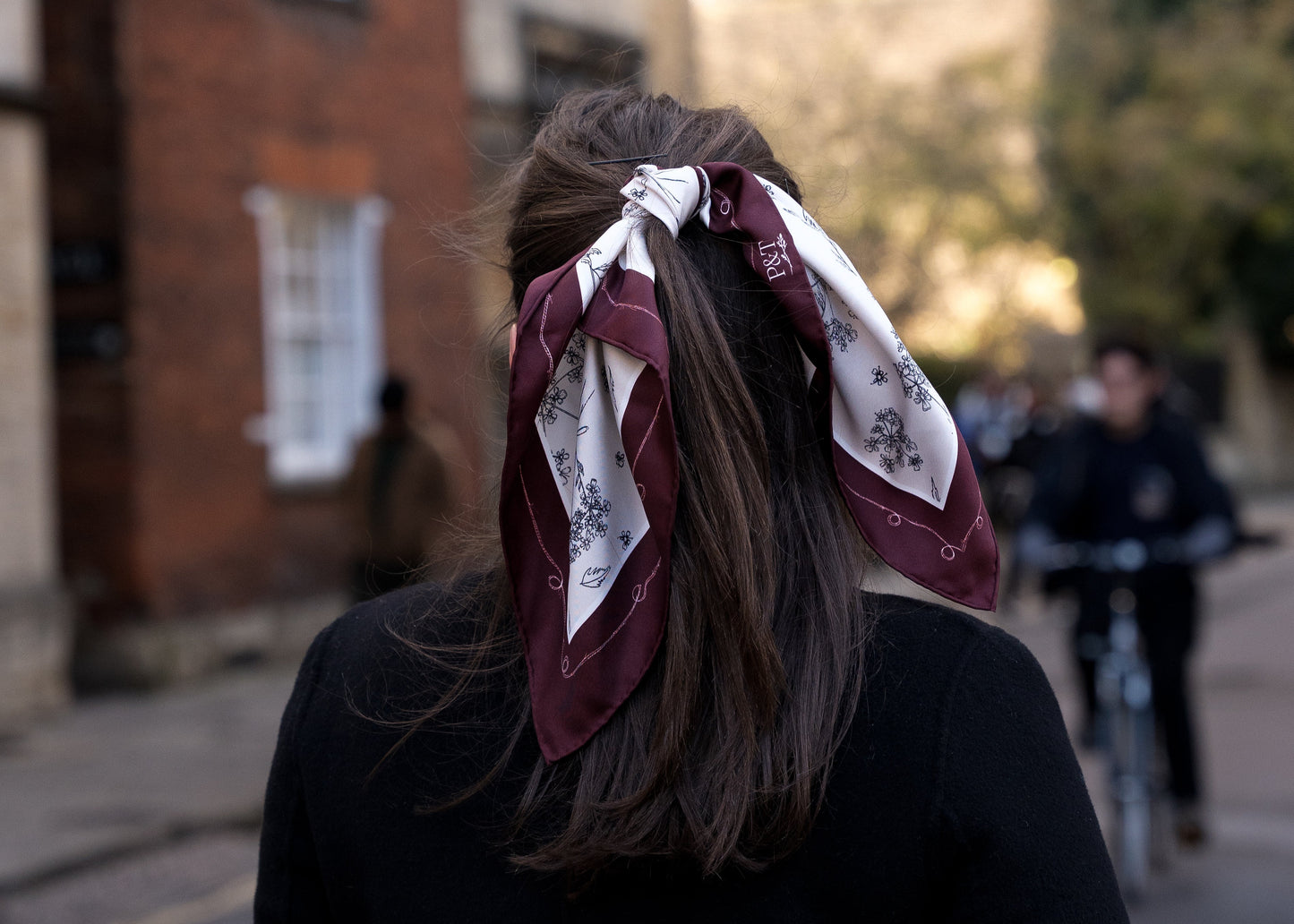 Dark Cherry Cow Parsley Scarf (Small)