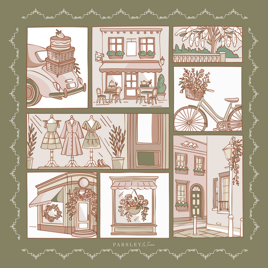 Large Herb Chelsea Scarf - Coming Soon!