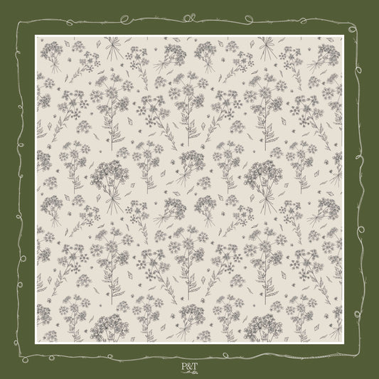 Evergreen Cow Parsley Scarf (Large)