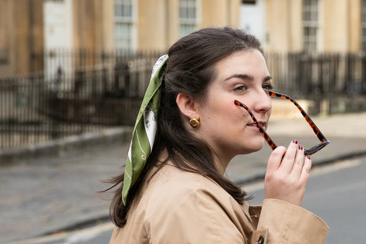 Small Evergreen Cow Parsley Scarf